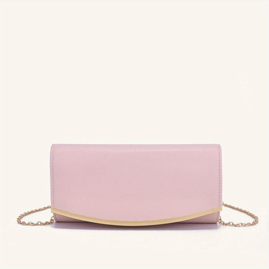 Pink Crossbody Bag Classic Flap Handbag & Clutch Purse