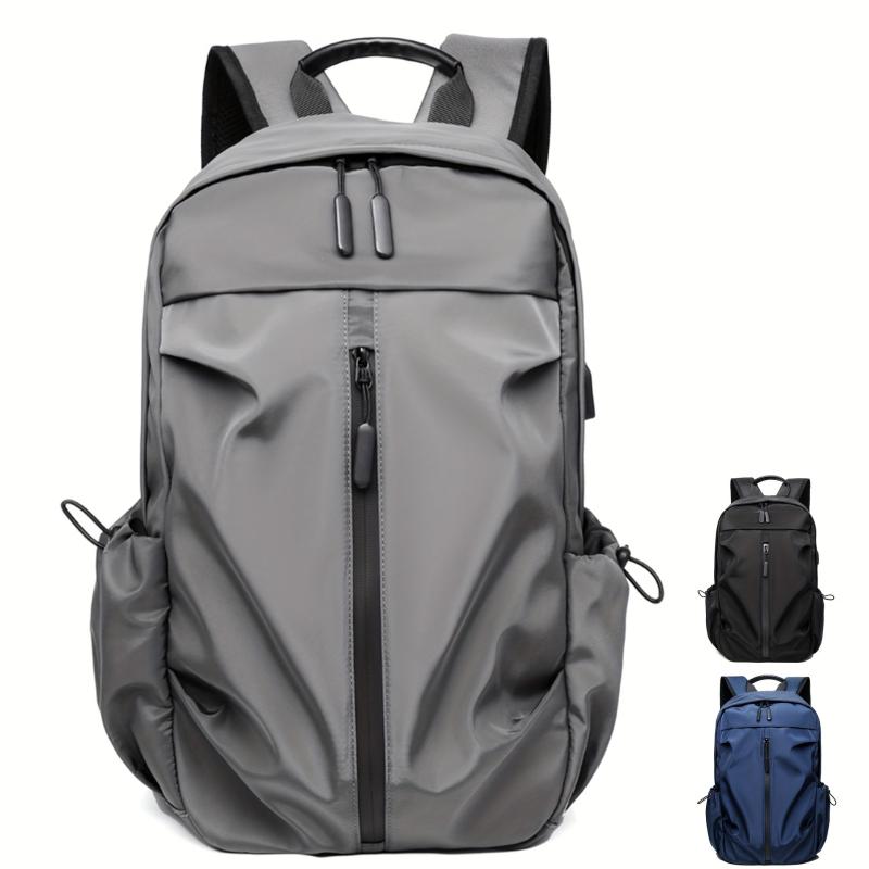 Men's Laptop Backpack USB Charging Port Luggage Straps Large Capacity