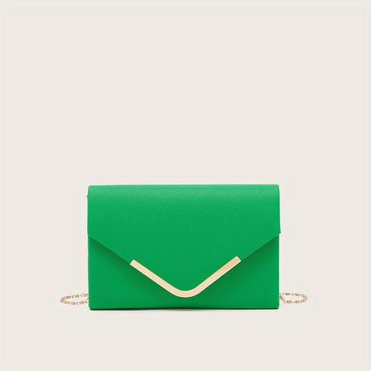 Stylish Solid Flap Bag Square Clutch Wallet Classic Purse