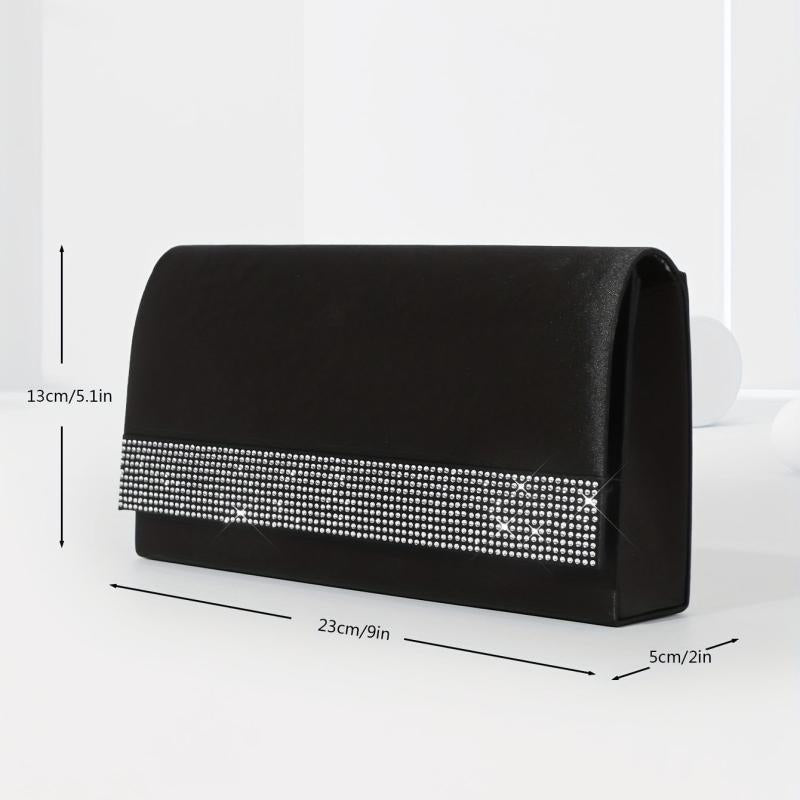 Rhinestone Decor Clutch Wallet Banquet Bag for Party