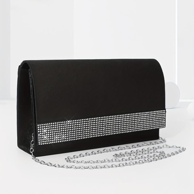 Rhinestone Decor Clutch Wallet Banquet Bag for Party