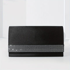 Rhinestone Decor Clutch Wallet Banquet Bag for Party