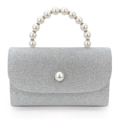 Glitter Rhinestone Evening Handbag Pearl Dinner Clutch Purse