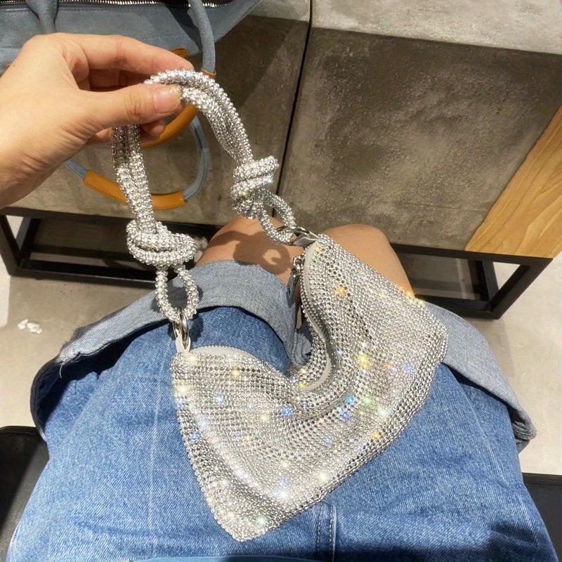 Rhinestone Evening Bag Glitter Shoulder Prom Purse Women's Clutch Bag