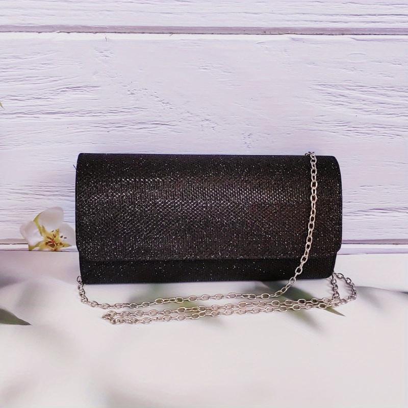 Glitter Sequins Decor Clutch Wallet Evening Bag For Party