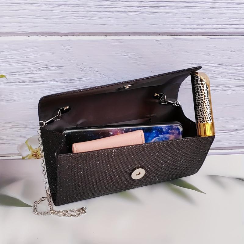 Glitter Sequins Decor Clutch Wallet Evening Bag For Party