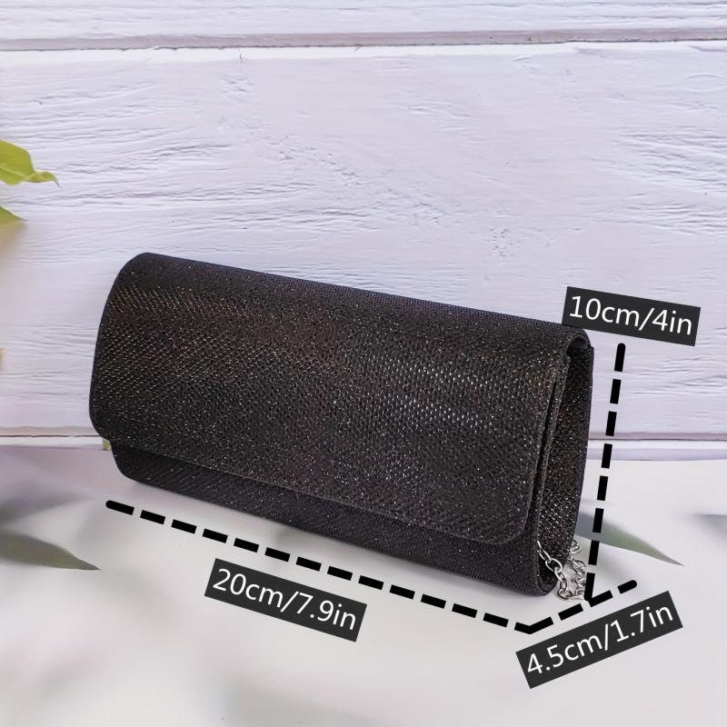 Glitter Sequins Decor Clutch Wallet Evening Bag For Party