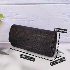 Glitter Sequins Decor Clutch Wallet Evening Bag For Party