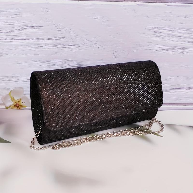 Glitter Sequins Decor Clutch Wallet Evening Bag For Party