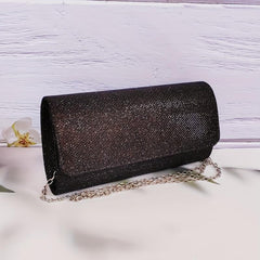Glitter Sequins Decor Clutch Wallet Evening Bag For Party