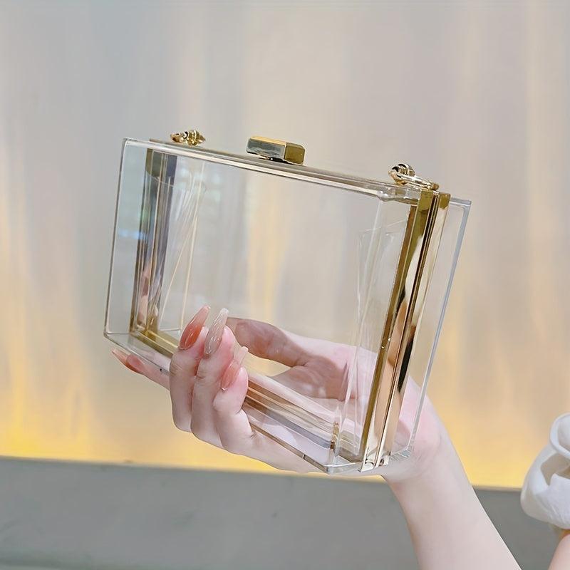 Clear Acrylic Evening Bag Formal Clutch for Wedding Party