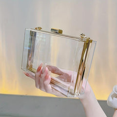 Clear Acrylic Evening Bag Formal Clutch for Wedding Party