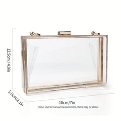 Clear Acrylic Evening Bag Formal Clutch for Wedding Party