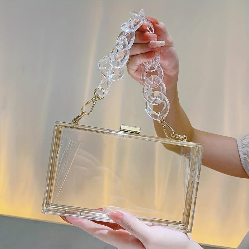 Clear Acrylic Evening Bag Formal Clutch for Wedding Party