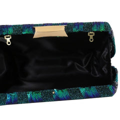 Sequin Decor Evening Clutch Bag Glitter Dinner Banquet Purse