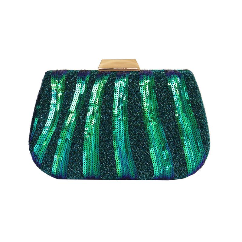 Sequin Decor Evening Clutch Bag Glitter Dinner Banquet Purse