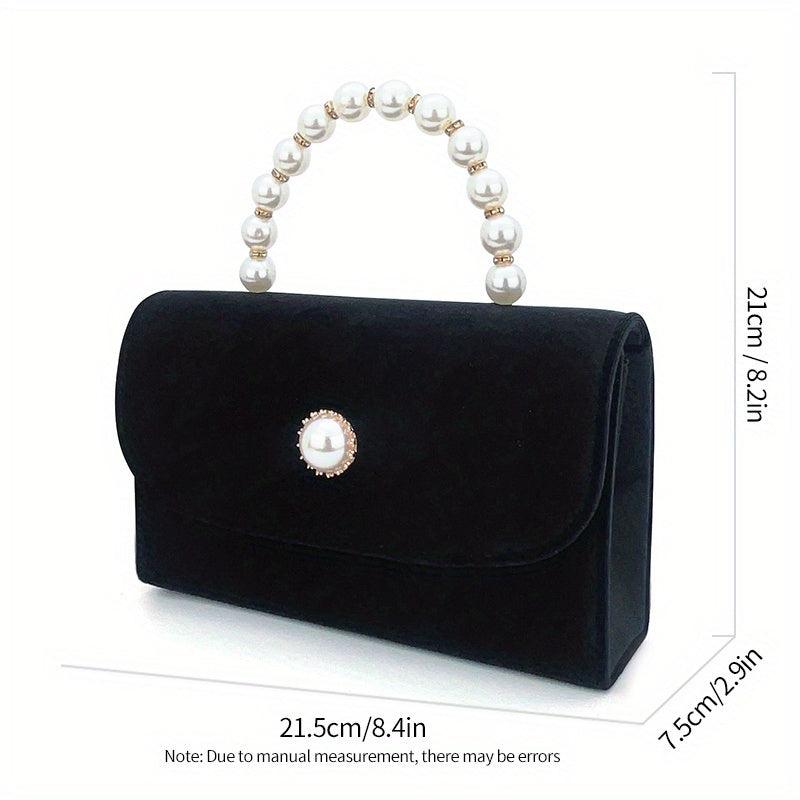 Pearl Decor Evening Clutch Bag for Wedding Party