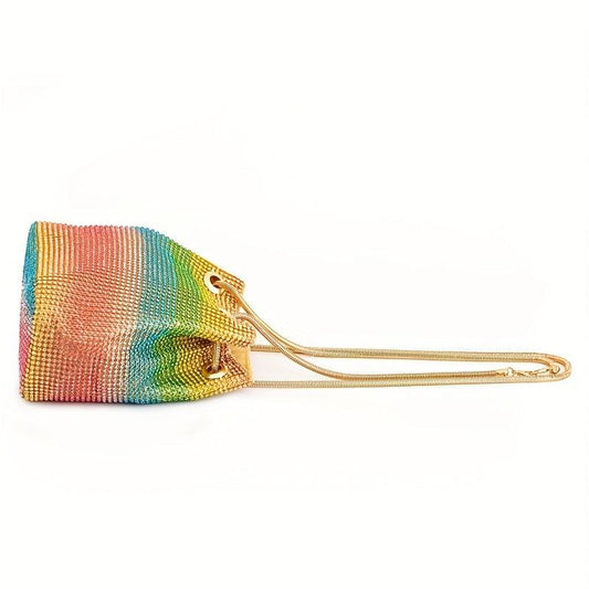 Colorful Rhinestone Decor Shoulder Bag Storage Bag for Party