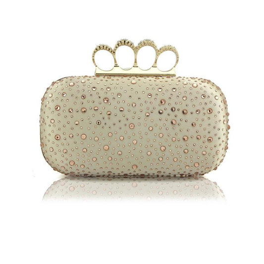 Rhinestone Mini Evening Bag Chain Clutch Wedding Party 7.09x4.33x0.36 Inch