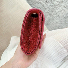 Glitter Evening Bag Dazzling Wedding Clutch Purse Chain Shoulder Bag