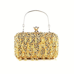 Sequins Beaded Evening Bag Glitter Clutch Purse Handbag for Wedding Prom Party