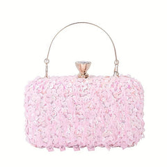 Sequins Beaded Evening Bag Glitter Clutch Purse Handbag for Wedding Prom Party