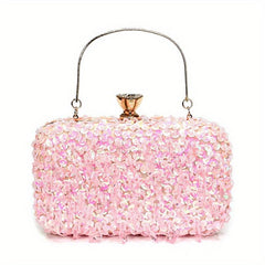 Sequins Beaded Evening Bag Glitter Clutch Purse Handbag for Wedding Prom Party