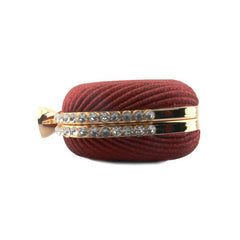 Glitter Ruched Evening Bag Rhinestone Wedding Clutch Purse