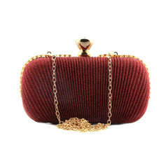 Glitter Ruched Evening Bag Rhinestone Wedding Clutch Purse