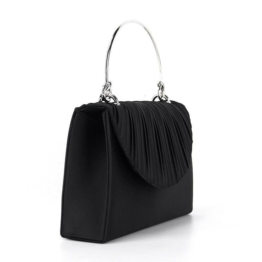 Satin Clutch Purse Top Ring Handbag for Wedding Party
