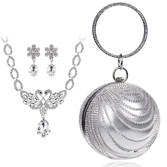 Rhinestone Evening Dress Clutch Bag Women's Handbag