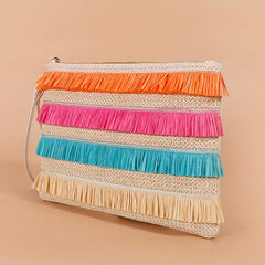 Vintage Ethnic Style Envelope Bag Retro Bohemian Clutch Purse