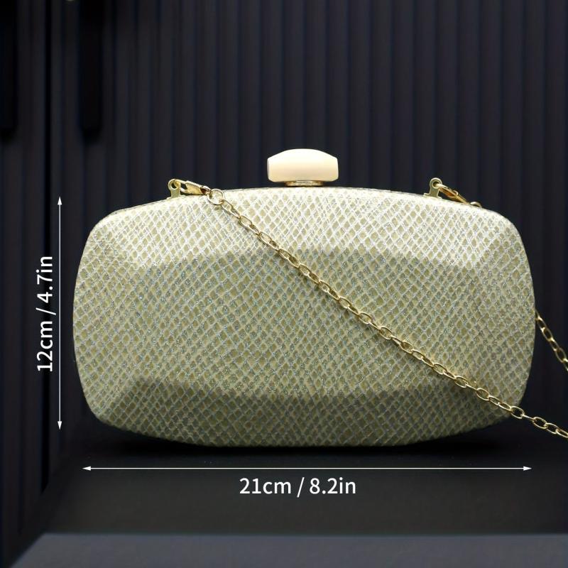 Glitter Rhombus Evening Bag Crossbody Clutch Purse for Wedding Prom