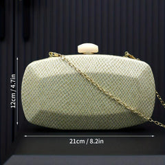 Glitter Rhombus Evening Bag Crossbody Clutch Purse for Wedding Prom