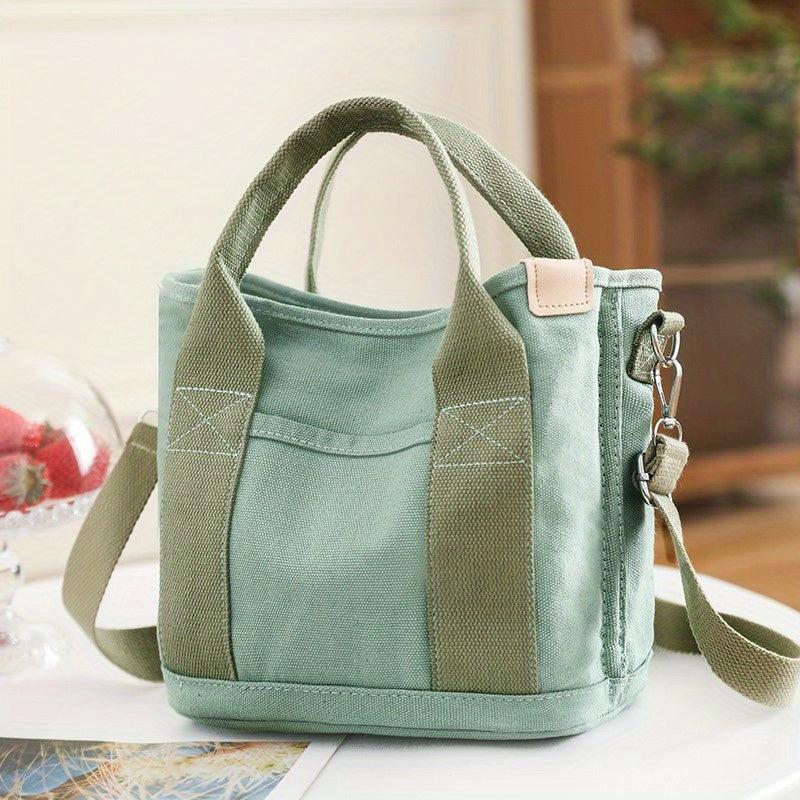 Canvas Tote Bag Lightweight Shoulder Bag Casual Commuter Bag