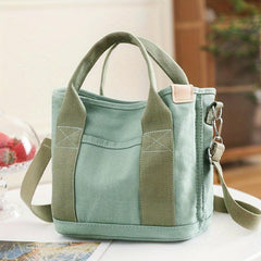 Canvas Tote Bag Lightweight Shoulder Bag Casual Commuter Bag