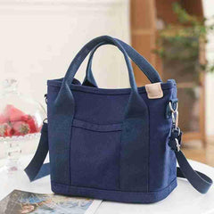Canvas Tote Bag Lightweight Shoulder Bag Casual Commuter Bag