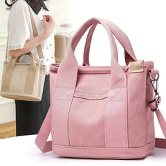 Canvas Tote Bag Lightweight Shoulder Bag Casual Commuter Bag