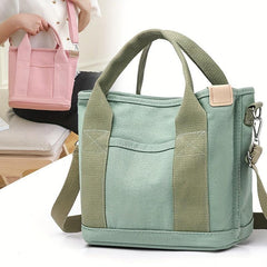 Canvas Tote Bag Lightweight Shoulder Bag Casual Commuter Bag