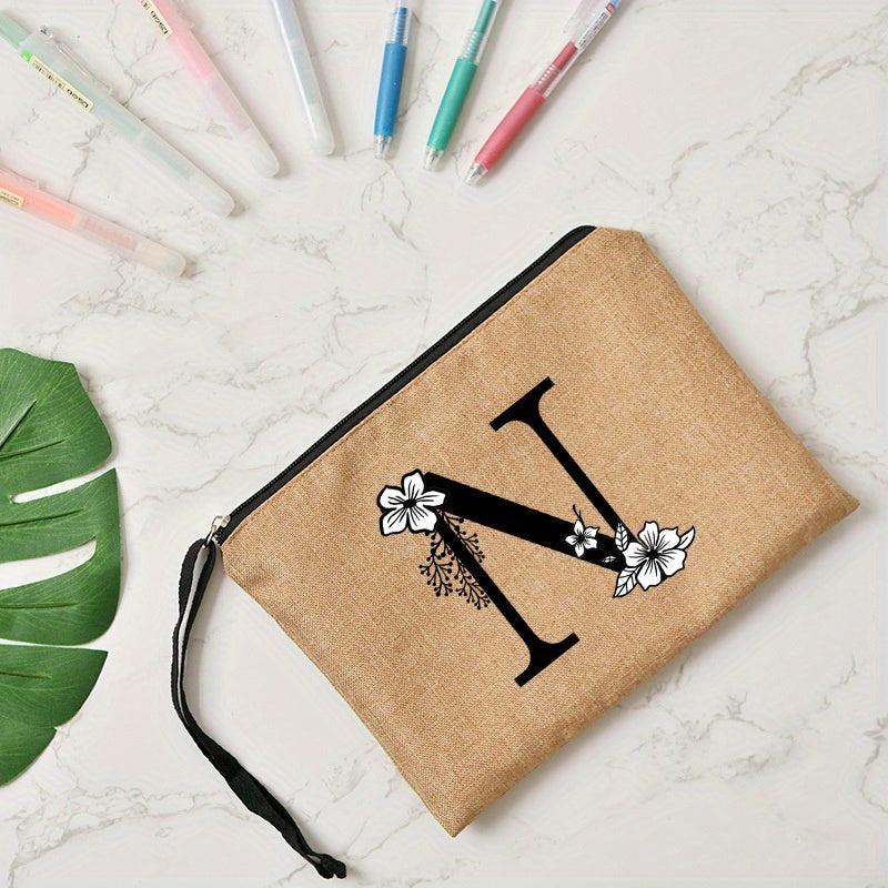 Casual Cosmetic Bag Letter Printed Travel Beauty Organizer Toiletry Wallet