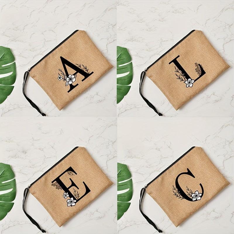 Casual Cosmetic Bag Letter Printed Travel Beauty Organizer Toiletry Wallet