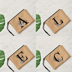 Casual Cosmetic Bag Letter Printed Travel Beauty Organizer Toiletry Wallet