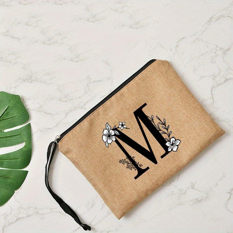 Casual Cosmetic Bag Letter Printed Travel Beauty Organizer Toiletry Wallet