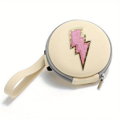 Mini Coin Purse with Wristband & Chenille Patches