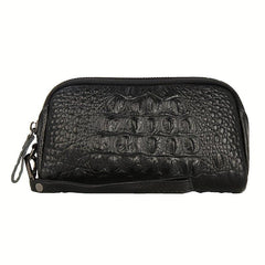 Crocodile Embossed Coin Purse Clutch With Wristband