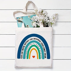 Cartoon Pattern Shoulder Bag Women's Reusable Canvas Bag