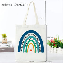 Cartoon Pattern Shoulder Bag Women's Reusable Canvas Bag