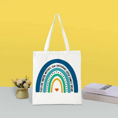 Cartoon Pattern Shoulder Bag Women's Reusable Canvas Bag