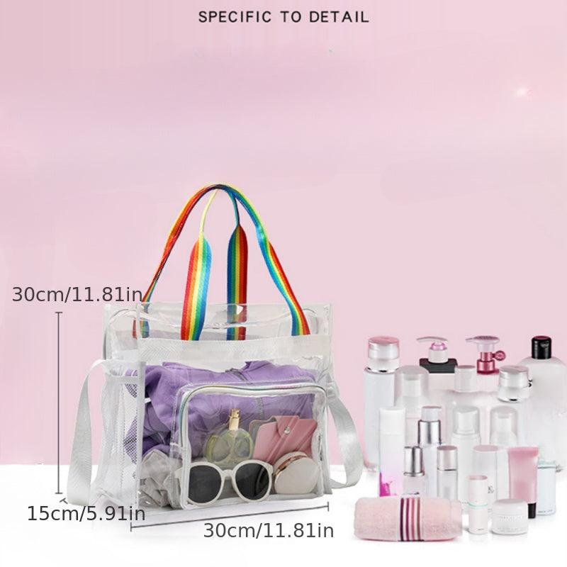 Transparent PVC Handbag Large Capacity Waterproof Travel Bag