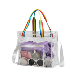 Transparent PVC Handbag Large Capacity Waterproof Travel Bag